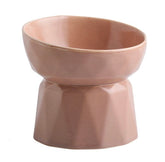 KUTKUT Ceramic Cat Bowl Anti Vomiting, Raised-Cat Food or Water Bowl for Cats & Small Dogs, Ceramic Food Bowl for Protecting Spine, Backflow Prevention Dishwasher Safe (Khaki)…… - kutkuts
